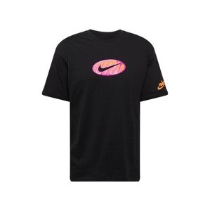 Nike Sportswear Tričko  oranžová / svetloružová / čierna / šedobiela