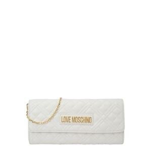 Love Moschino Listová kabelka  zlatá / biela
