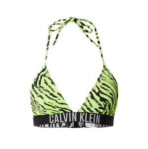 Calvin Klein Swimwear Bikinový top  limetová / čierna / biela