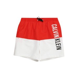 Calvin Klein Swimwear Plavecké šortky 'Intense Power '  červená / čierna / biela