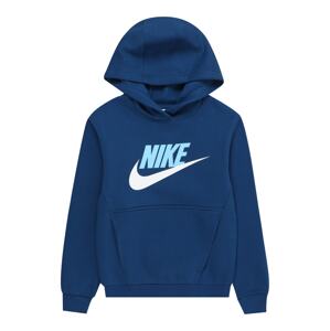 Nike Sportswear Mikina 'CLUB FLC'  enciánová / svetlomodrá / biela