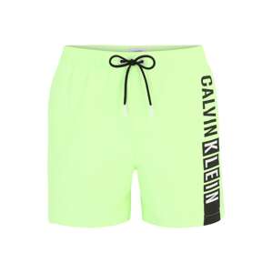 Calvin Klein Swimwear Plavecké šortky  neónovo zelená / čierna
