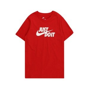 Nike Sportswear Tričko 'JDI SWOOSH 2'  červená / biela