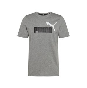PUMA Funkčné tričko 'Essentials'  sivá melírovaná / čierna / biela