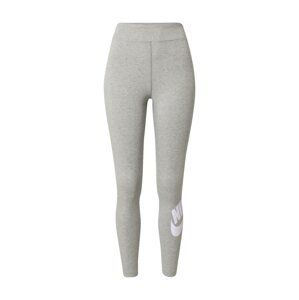 Nike Sportswear Športové nohavice 'Essential'  sivá melírovaná / biela