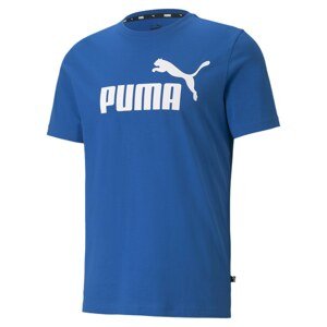 PUMA Tričko 'Essential'  kráľovská modrá / biela