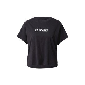 LEVI'S ® Tričko 'Graphic Varsity Tee'  čierna / biela