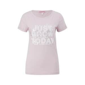 QS Tričko  pastelovo ružová / strieborná / biela