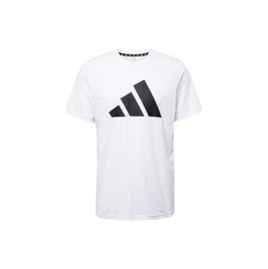 ADIDAS PERFORMANCE Funkčné tričko 'Train Essentials Feelready Logo'  čierna / biela