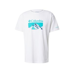 COLUMBIA Funkčné tričko  tyrkysová / tmavomodrá / pastelovo fialová / biela