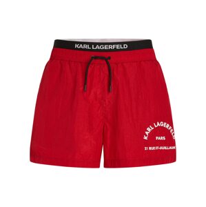 Karl Lagerfeld Plavecké šortky  ohnivo červená / čierna / biela