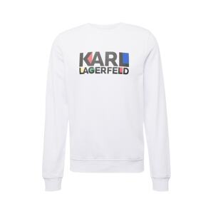 Karl Lagerfeld Mikina  nebesky modrá / červená / čierna / šedobiela