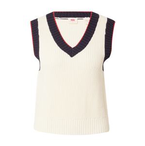 LEVI'S ® Sveter 'Brynn Sweater Vest'  krémová / námornícka modrá / červená