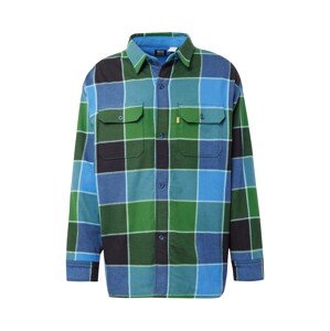LEVI'S ® Prechodná bunda 'Lined Jack Worker'  modrá / nebesky modrá / zelená / trstinová