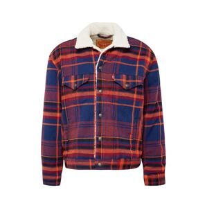 LEVI'S ® Prechodná bunda 'Plaid Vintage Fit Sherpa Trucker'  modrá / oranžová / čerešňová / čierna