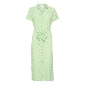 SAINT TROPEZ Košeľové šaty 'Blanca'  krémová / pastelovo zelená