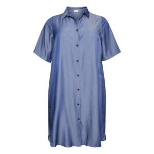 KAFFE CURVE Košeľové šaty 'Nora'  modrá