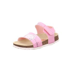 SUPERFIT Sandále  ružová / svetloružová / čierna