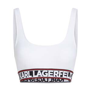 Karl Lagerfeld Bikinový top 'Elongated'  červená / čierna / biela