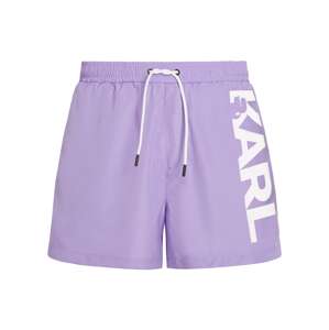 Karl Lagerfeld Plavecké šortky  fialová / šedobiela