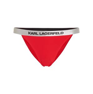 Karl Lagerfeld Bikinové nohavičky  červená / čierna / strieborná