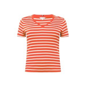 Tommy Hilfiger Curve Tričko  oranžovo červená / biela
