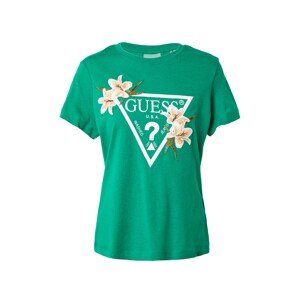 GUESS Tričko 'ZOEY'  zelená / smaragdová / broskyňová / biela