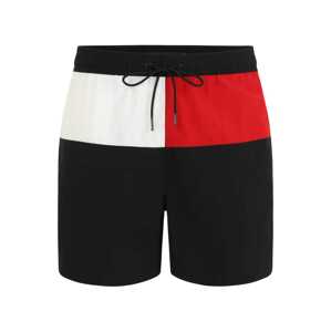 Tommy Hilfiger Underwear Plavecké šortky 'MEDIUM DRAWSTRING'  ohnivo červená / čierna / biela