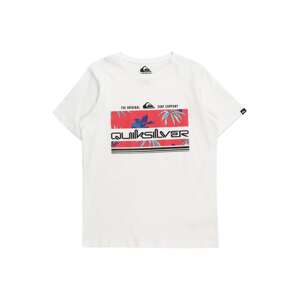 QUIKSILVER Funkčné tričko 'TROPICAL RAINBOW'  svetlomodrá / svetločervená / čierna / biela