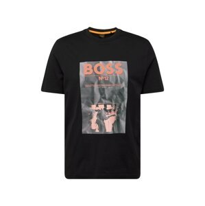 BOSS Orange Tričko 'BossTicket'  čierna