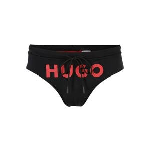 HUGO Plavecké šortky 'LAGUNA'  červená / čierna