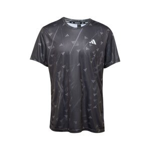 ADIDAS PERFORMANCE Funkčné tričko 'RUN IT'  sivá / čierna / biela