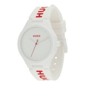 HUGO Analógové hodinky '#LIT FOR HIM'  červená / biela