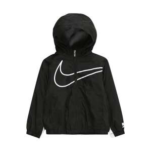 Nike Sportswear Prechodná bunda 'SWOOSH'  čierna / biela