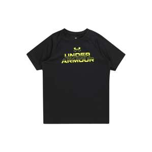 UNDER ARMOUR Funkčné tričko 'Tech Split'  žltá / čierna