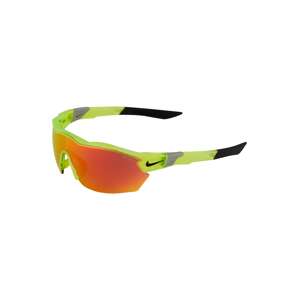 Nike Sportswear Športové slnečné okuliare 'SHOW X3 ELITE'  striebornosivá / svetlozelená / tmavooranžová / čierna