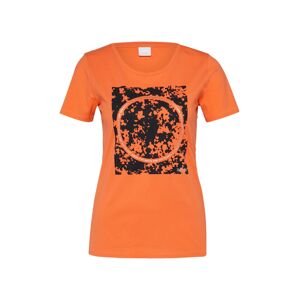 BOSS Tričko 'Tecircle'  oranžová / čierna
