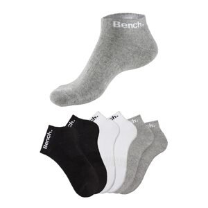 BENCH Športové ponožky  sivá melírovaná / čierna / biela