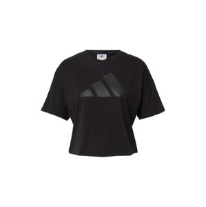 ADIDAS PERFORMANCE Funkčné tričko 'Icons 3 Bar'  tmavosivá / čierna
