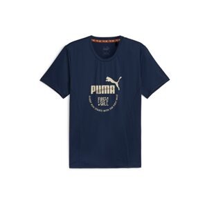 PUMA Funkčné tričko 'First Mile'  béžová / námornícka modrá