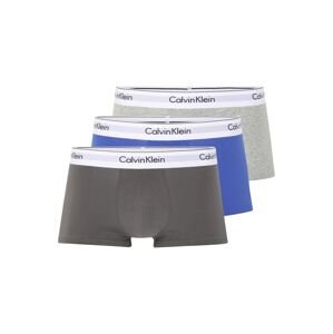 Calvin Klein Underwear Boxerky  modrá / tmavosivá / sivá melírovaná / biela