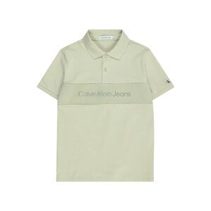 Calvin Klein Jeans Tričko  pastelovo zelená / tmavozelená