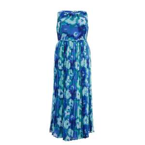 WE Fashion Šaty  modrá melírovaná / zelená