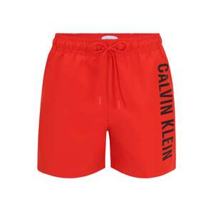 Calvin Klein Swimwear Plavecké šortky 'Intense Power'  oranžovo červená / čierna