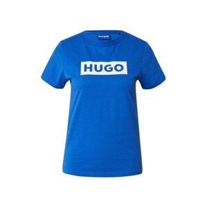HUGO Tričko 'Classic'  kráľovská modrá / biela