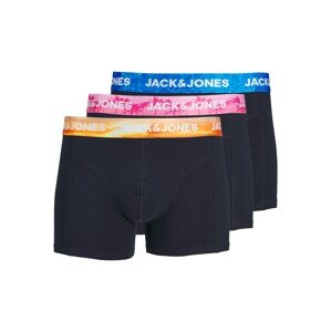 JACK & JONES Boxerky 'LUCA'  modrá / námornícka modrá / oranžová / ružová