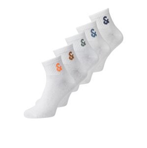JACK & JONES Ponožky 'MIKE'  modrá / hnedá / oranžová / biela