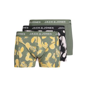 JACK & JONES Boxerky 'DAN'  žltá / svetlosivá / zelená / čierna
