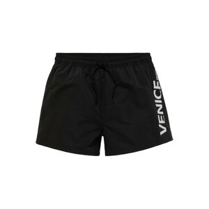VENICE BEACH Plavecké šortky  čierna / biela