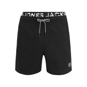 JACK & JONES Plavky 'Fiji'  čierna / biela